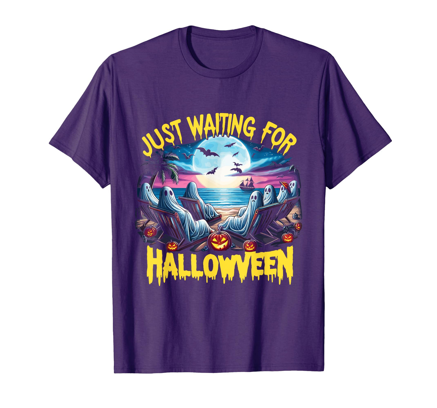 Summerween Beach Spooky Vibe Just Waiting For Halloween T-Shirt