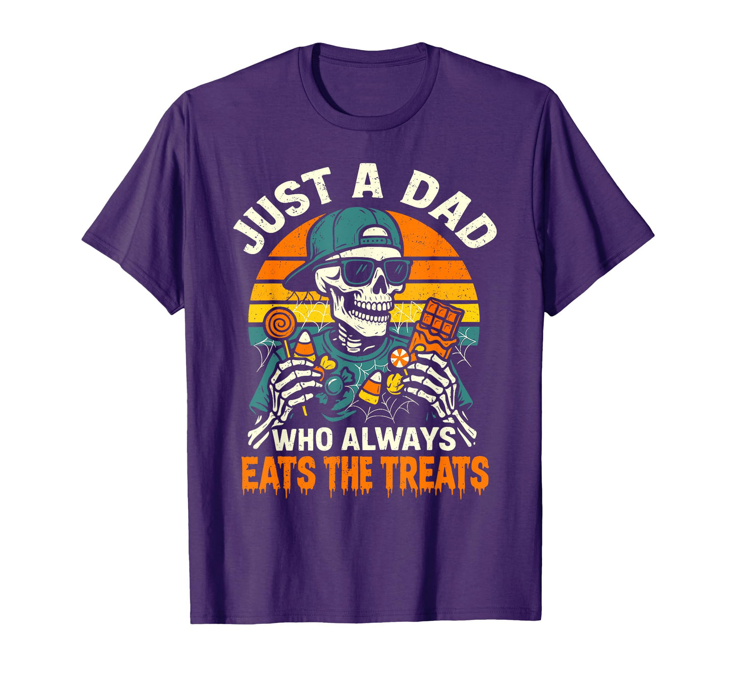 Halloween Dad Skeleton, Just a Dad Who Eats the Treats T-Shirt