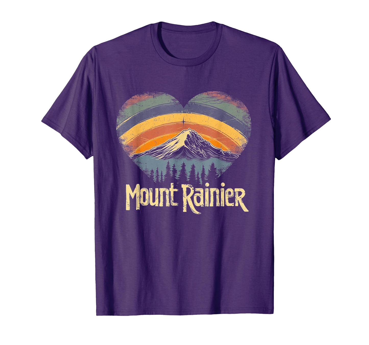 Mt. Mount Rainier - National Park Heart Vintage Love Women T-Shirt