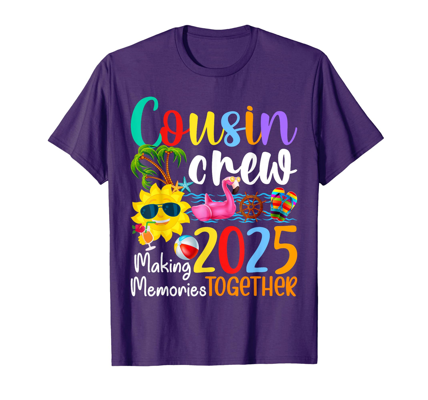 Cousin crew 2025 Summer Vacation Beach Family Trips Matching T-Shirt