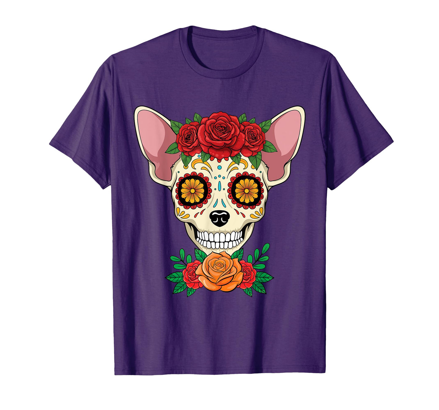 Day Of The Souls Dead Day Sugarskull Halloween Dog T-Shirt