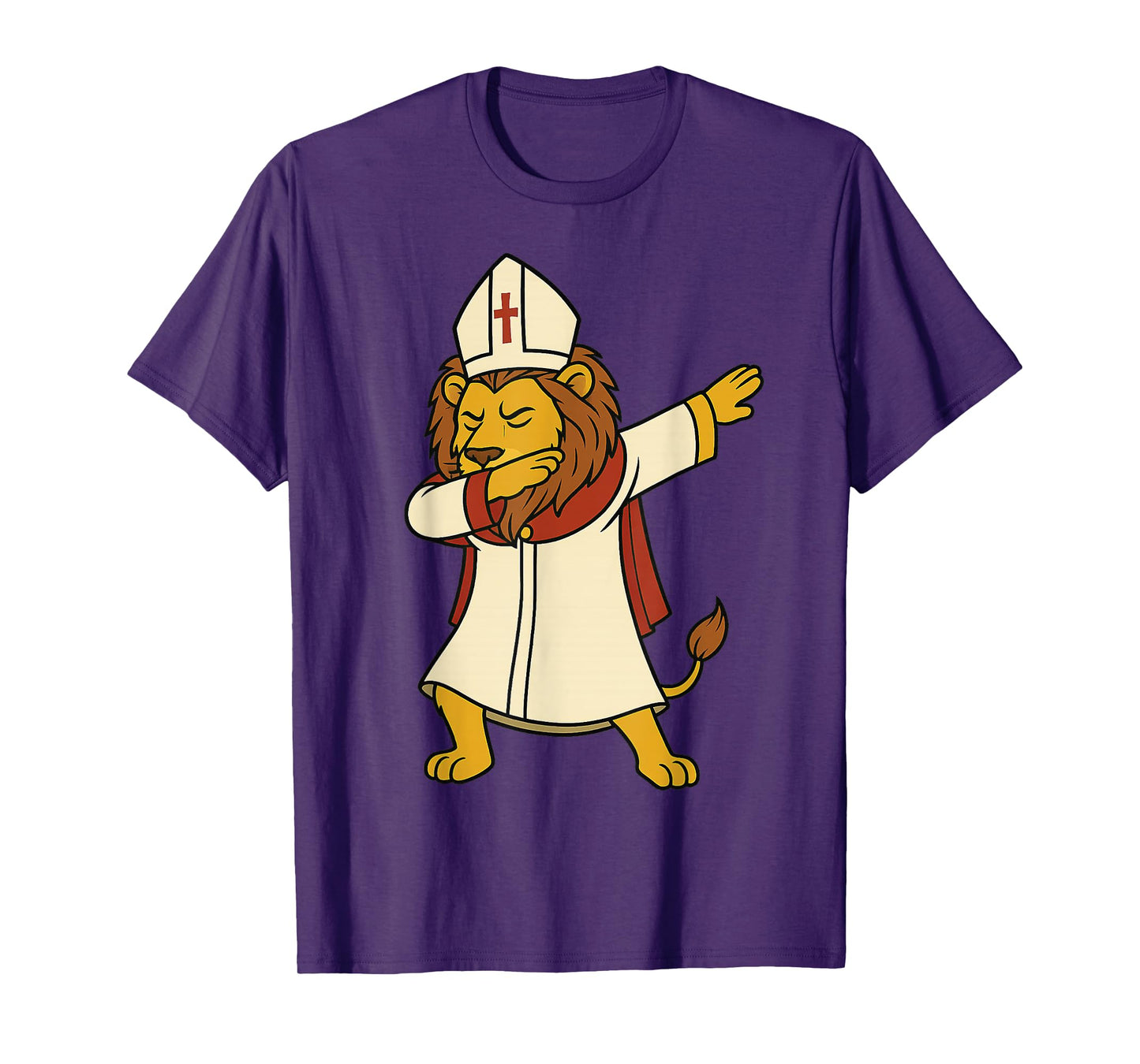 Lion Dabbing Pope Leo XIV Halloween Funny USA Da Pope T-Shirt