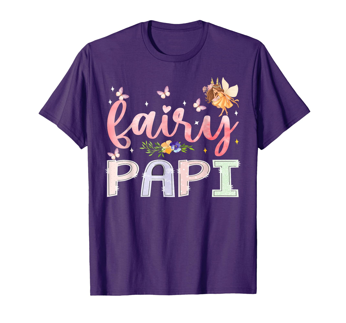 Fairy Papi Magical Floral Birthday Girl Fairytale Family T-Shirt