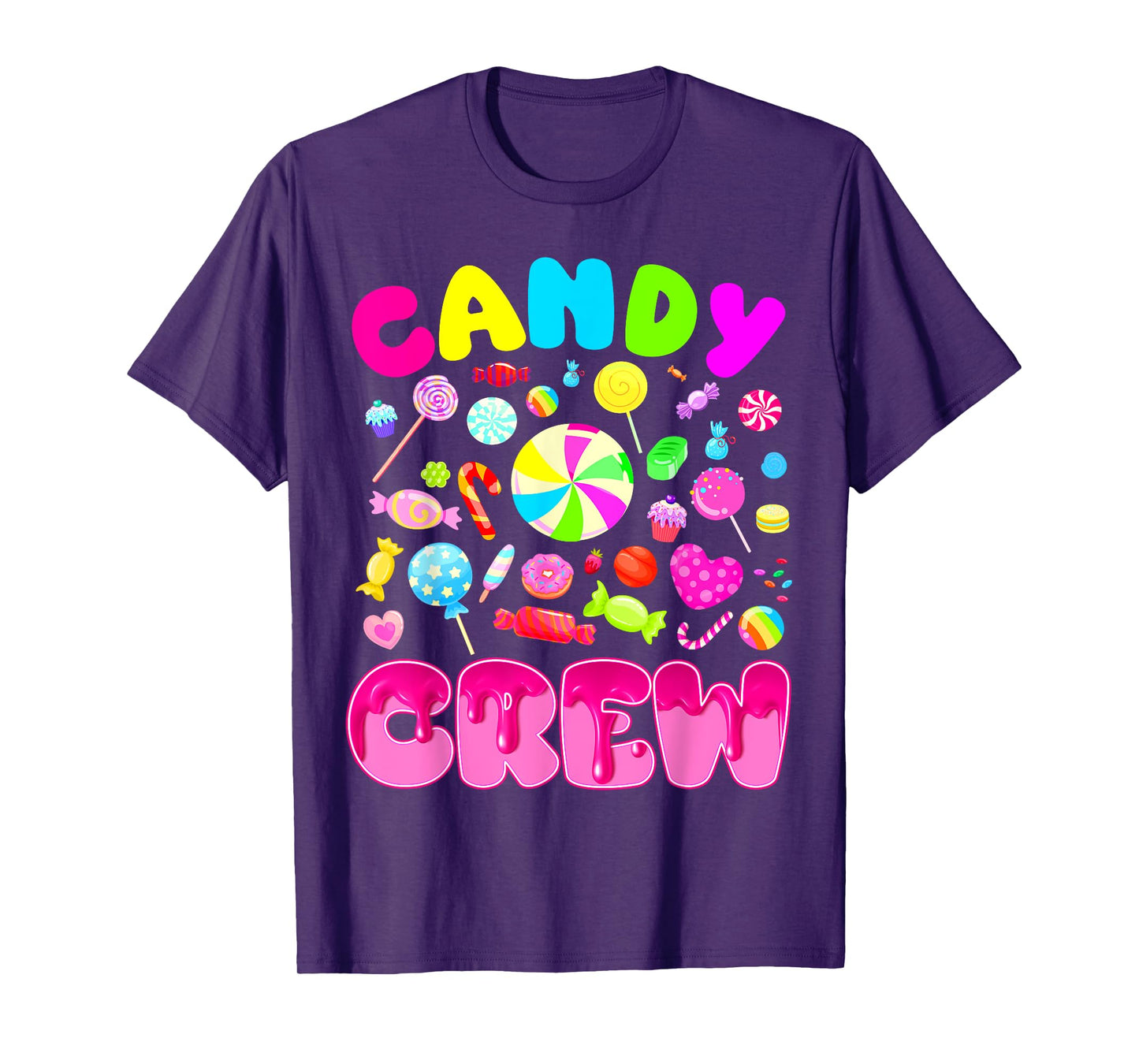 Halloween Candy Crew Women Girls Candy Costume Groovy T-Shirt