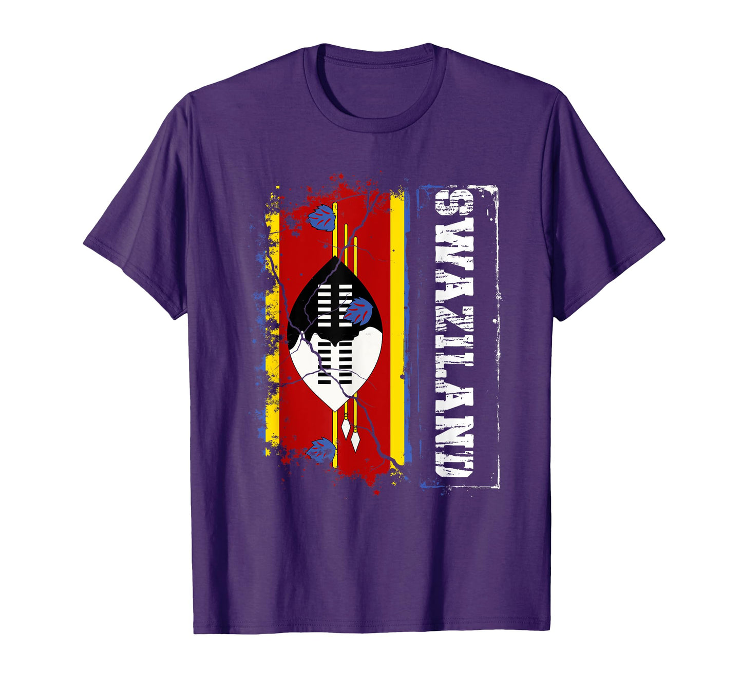 Retro Patriotic Swazi Flag Swaziland T-Shirt