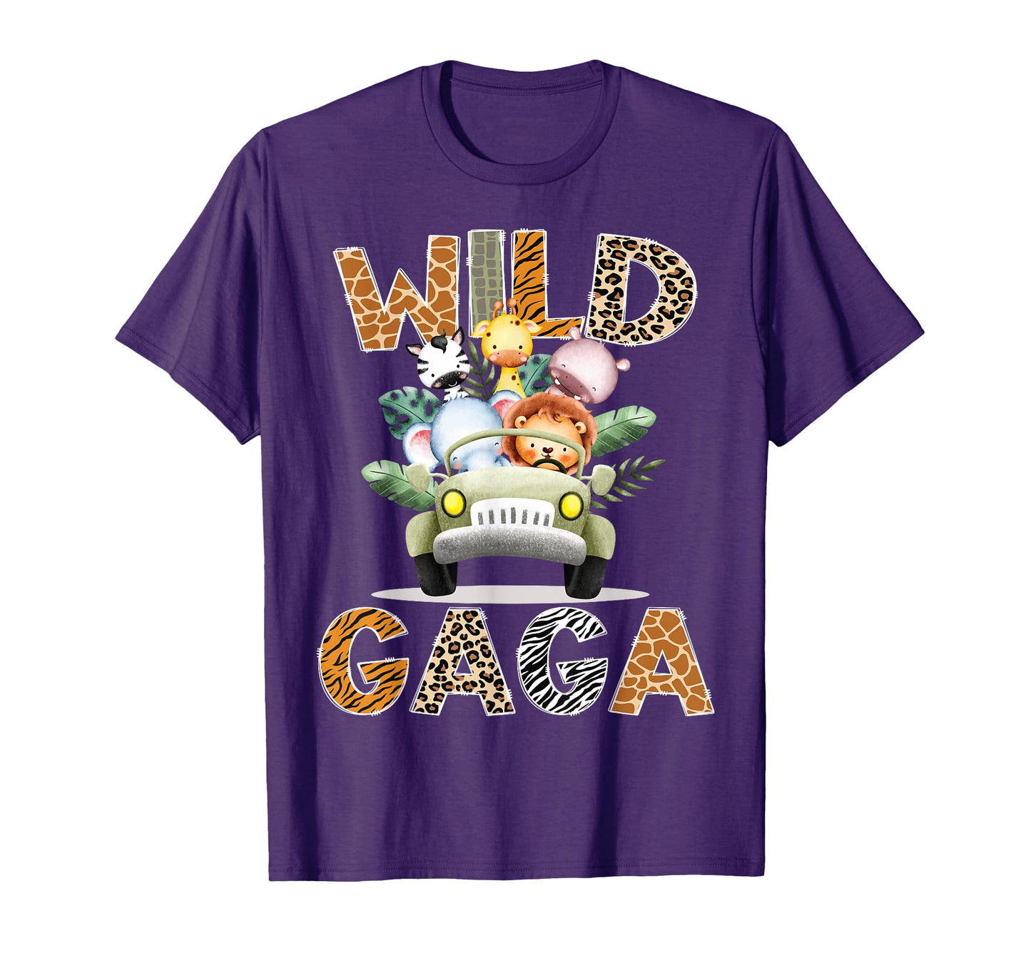 Wild Gaga Safari Jungle Animals 1st Birthday Truck T-Shirt