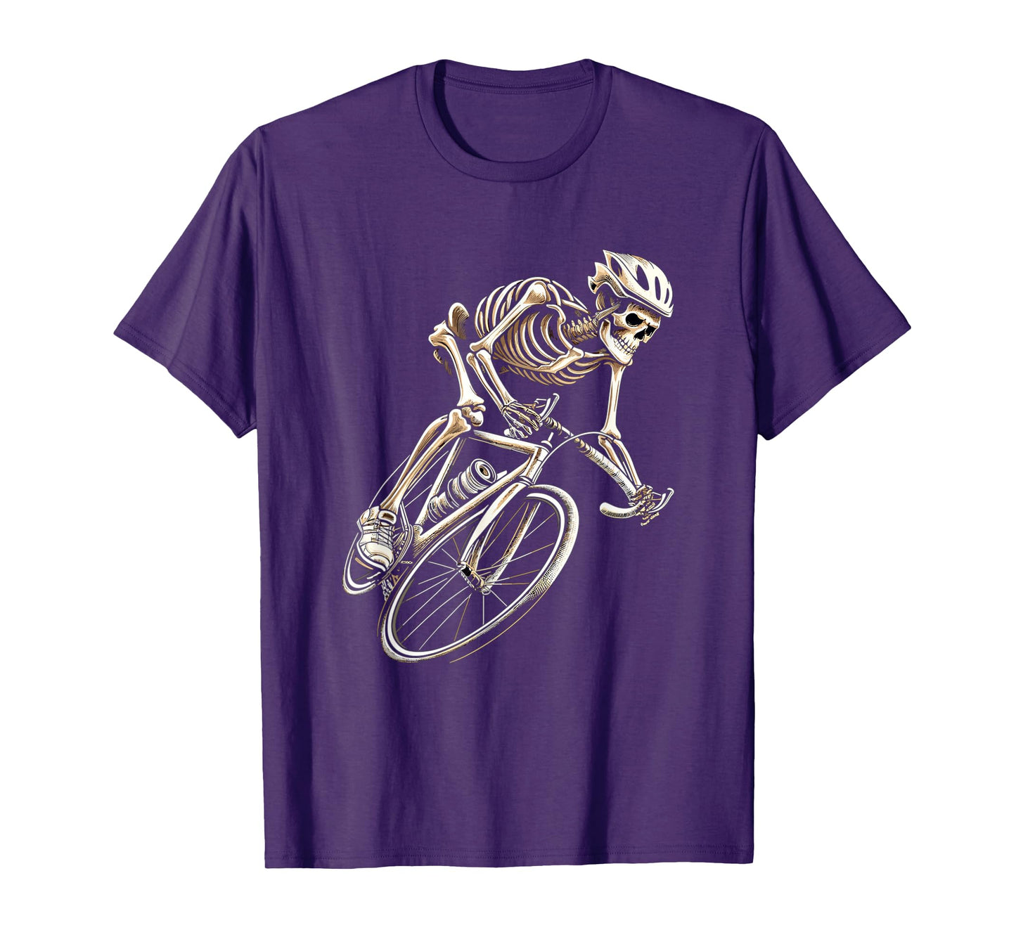 Skeleton Cycling Bike Halloween Bicycle Biking T-Shirt