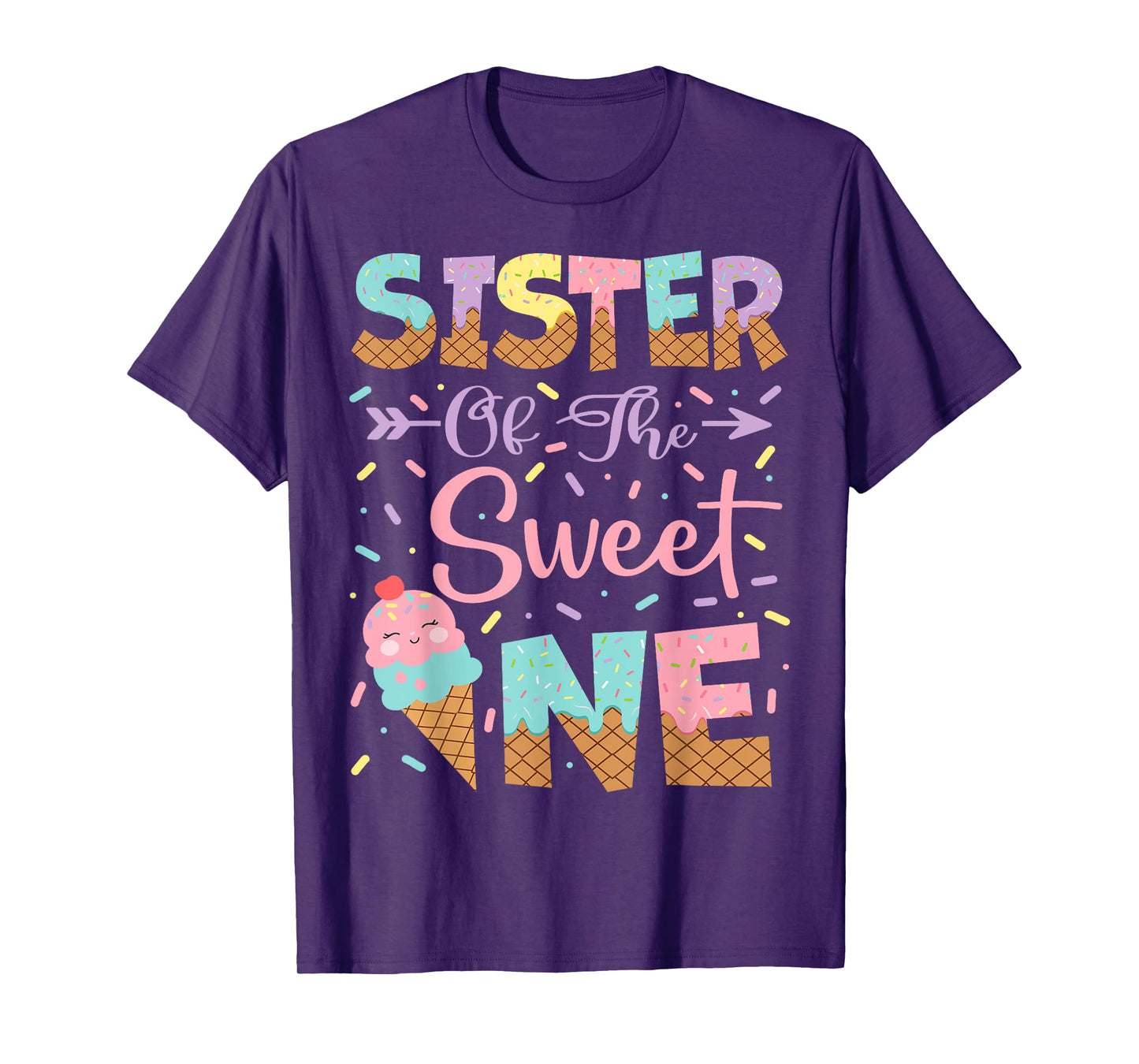 Sister Of The Sweet One Ice Cream 1St Birthday Girl T-Shirt