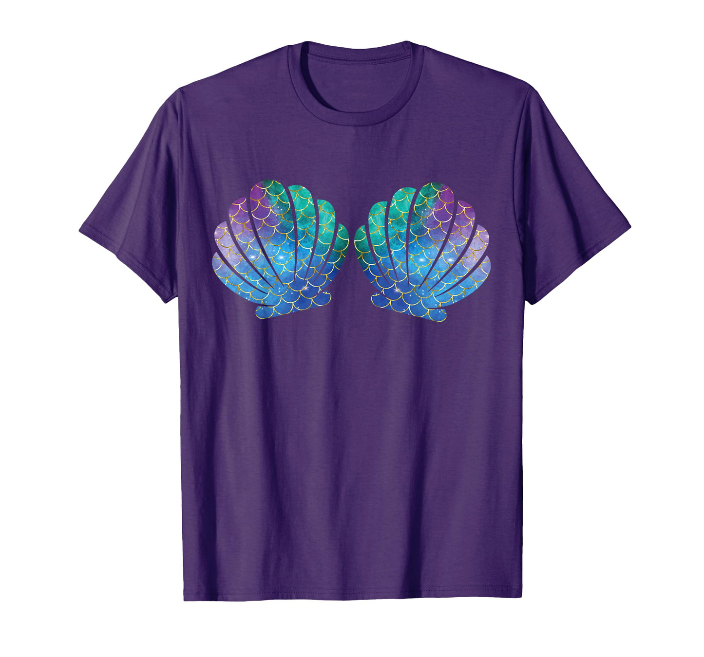 Mermaid Sea Shell Bra Costume halloween Matching T-Shirt