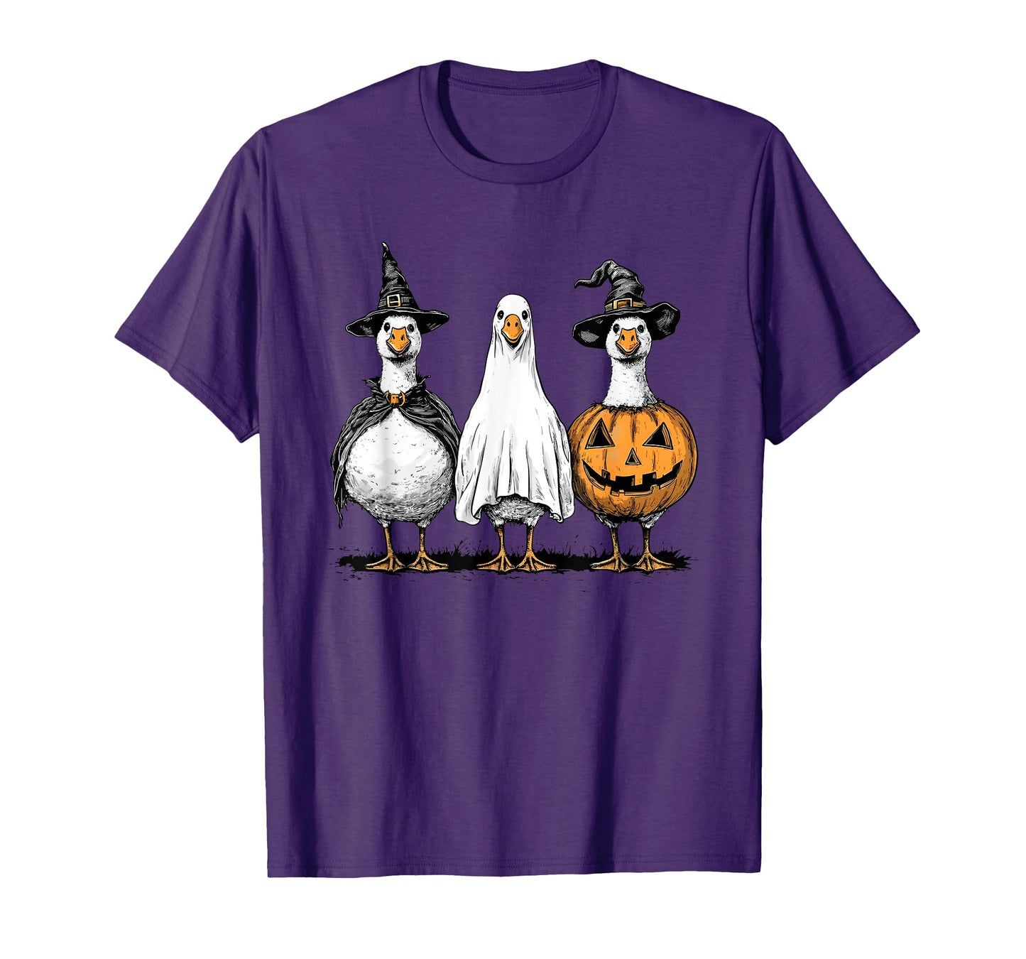 Boo Ghost Goose, Retro Halloween Goose T-Shirt