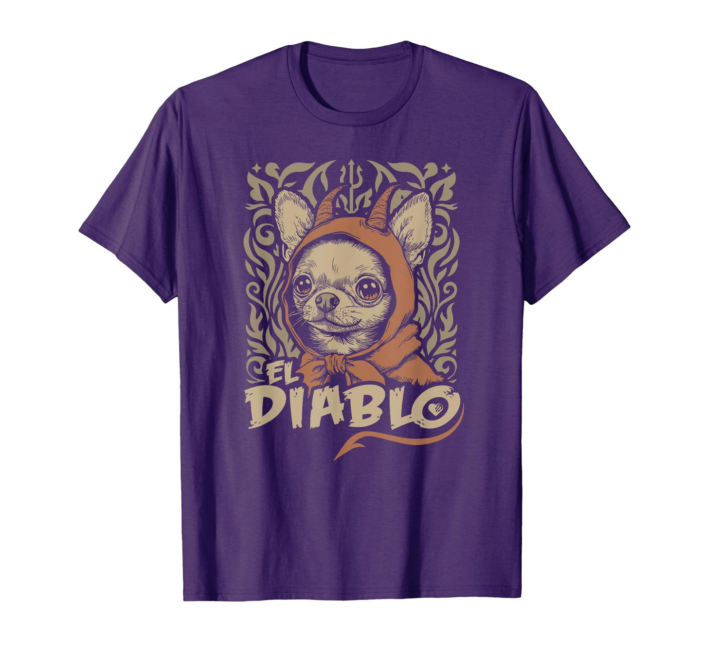 Funny Chihuahua El Diablo Cute Little Devil Vintage Dog T-Shirt