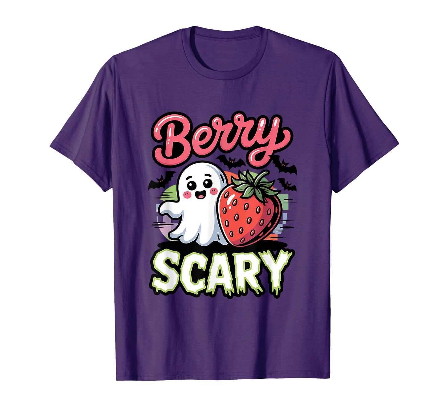Berry Scary Cute Kids Ghost Strawberry Halloween Costume T-Shirt