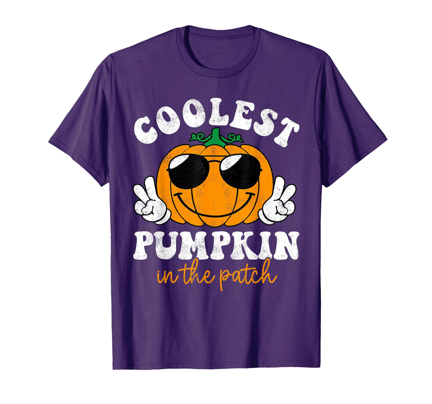 Groovy Coolest Pumpkin In The Patch Halloween Toddler Boys T-Shirt