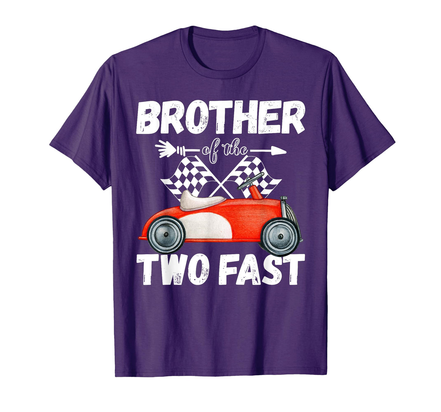 Brother Of The Two Fast 2 Curious Birthday 2nd Little Racer T-Shirt