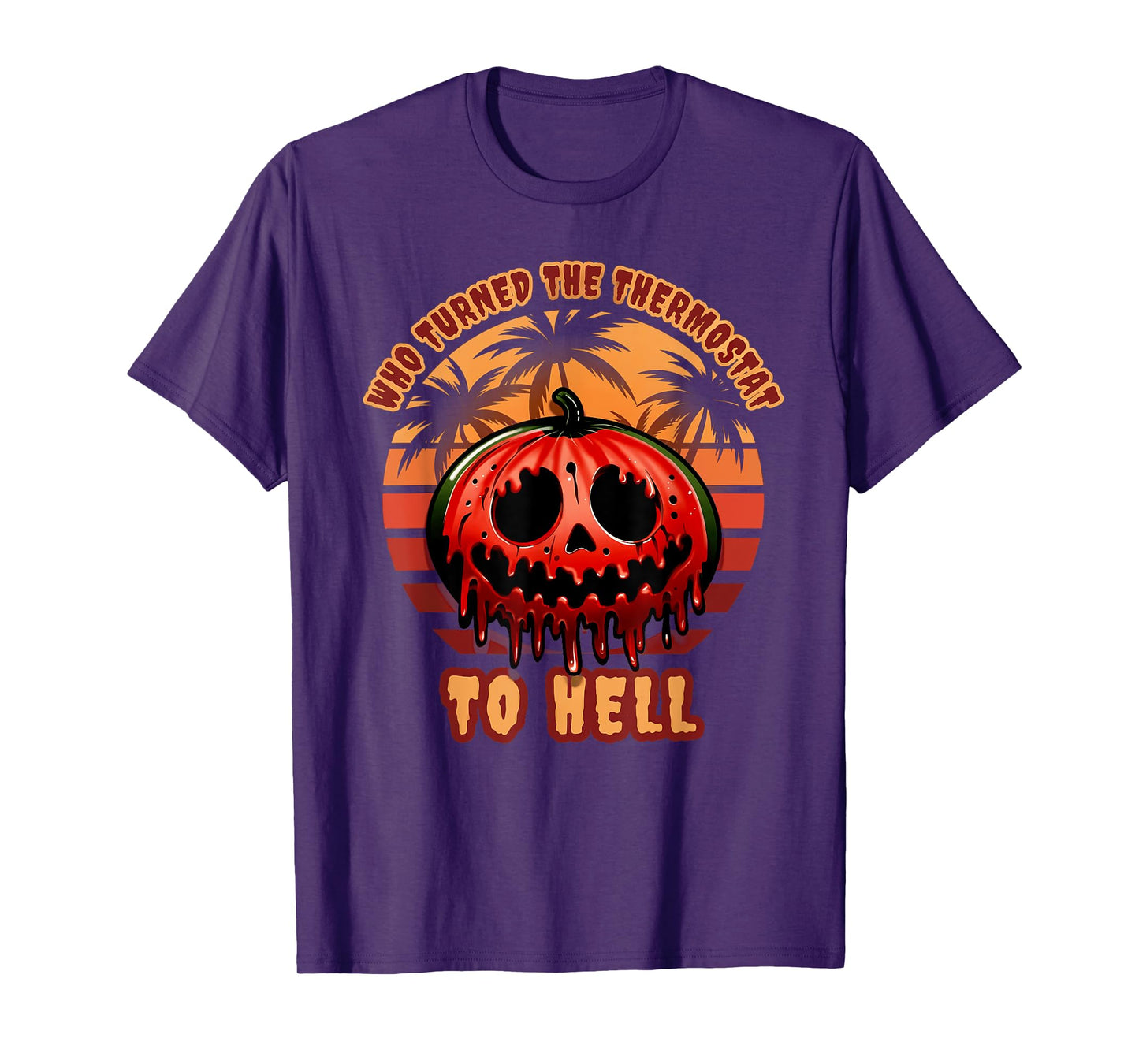 Funny Happy Summerween Watermelon Summerween Spooky Vibes T-Shirt
