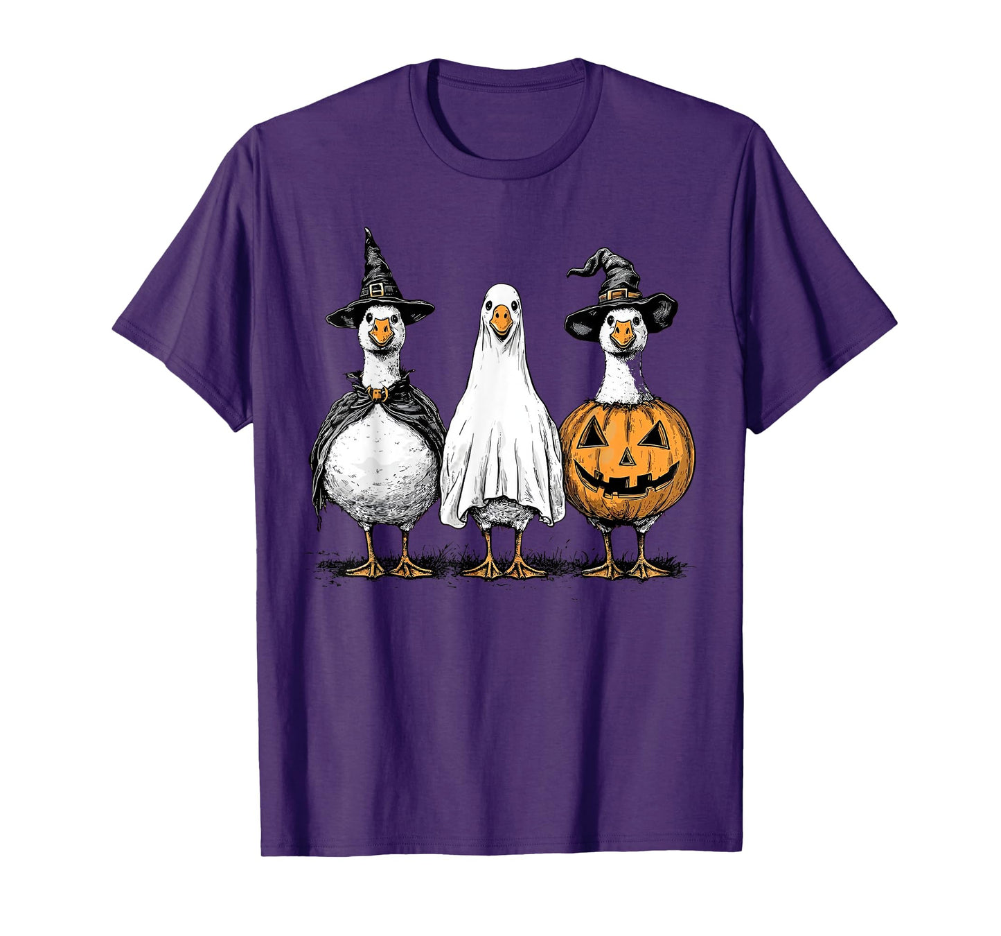 Halloween Goose Costume Funny Animal Retro T-Shirt