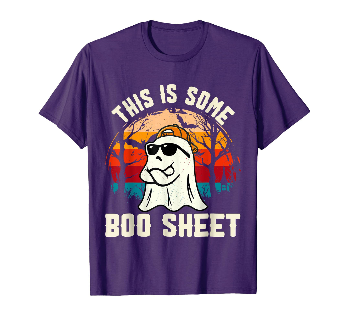 This is Some Boo Sheet Ghost Retro Funny Halloween Men Women T-Shirt