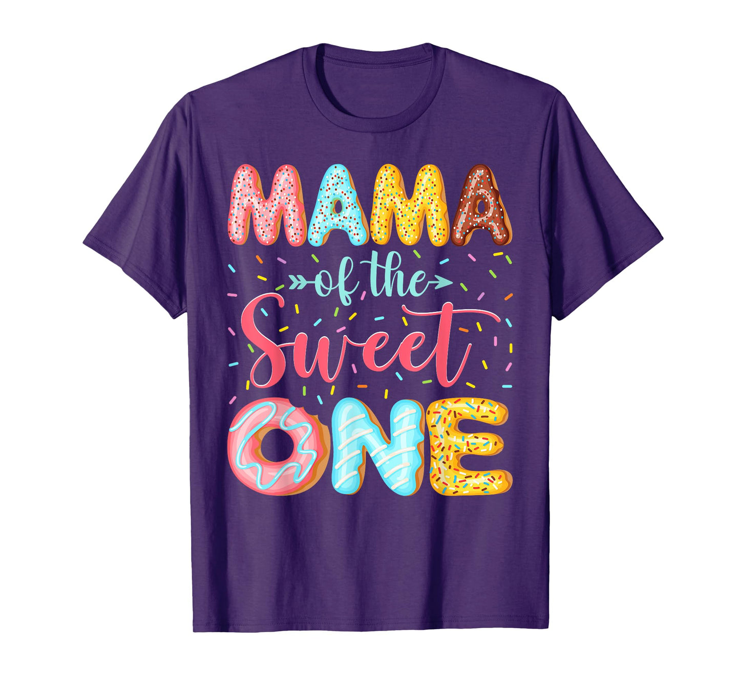 Mama Of The Sweet One Donut Lover 1St Birthday Girl T-Shirt
