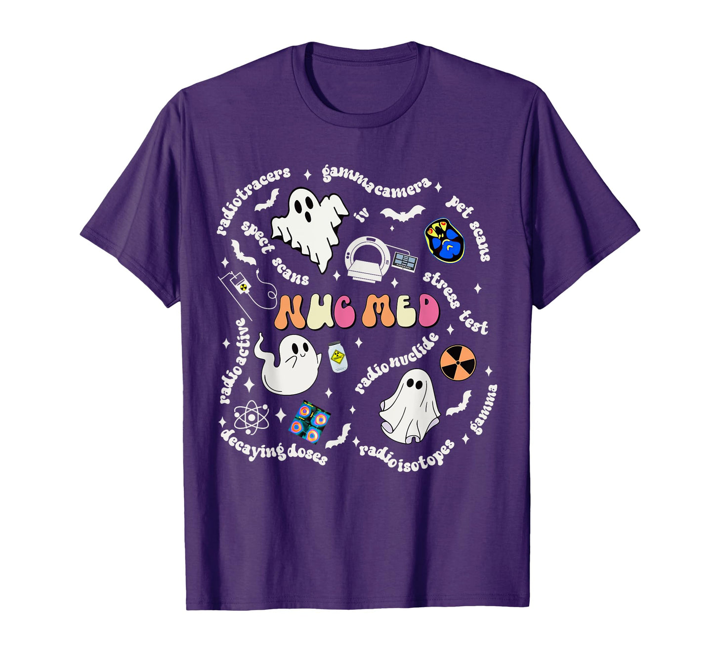 Halloween Ghost Spooky Nuc Med Nuclear Medicine Radiology T-Shirt