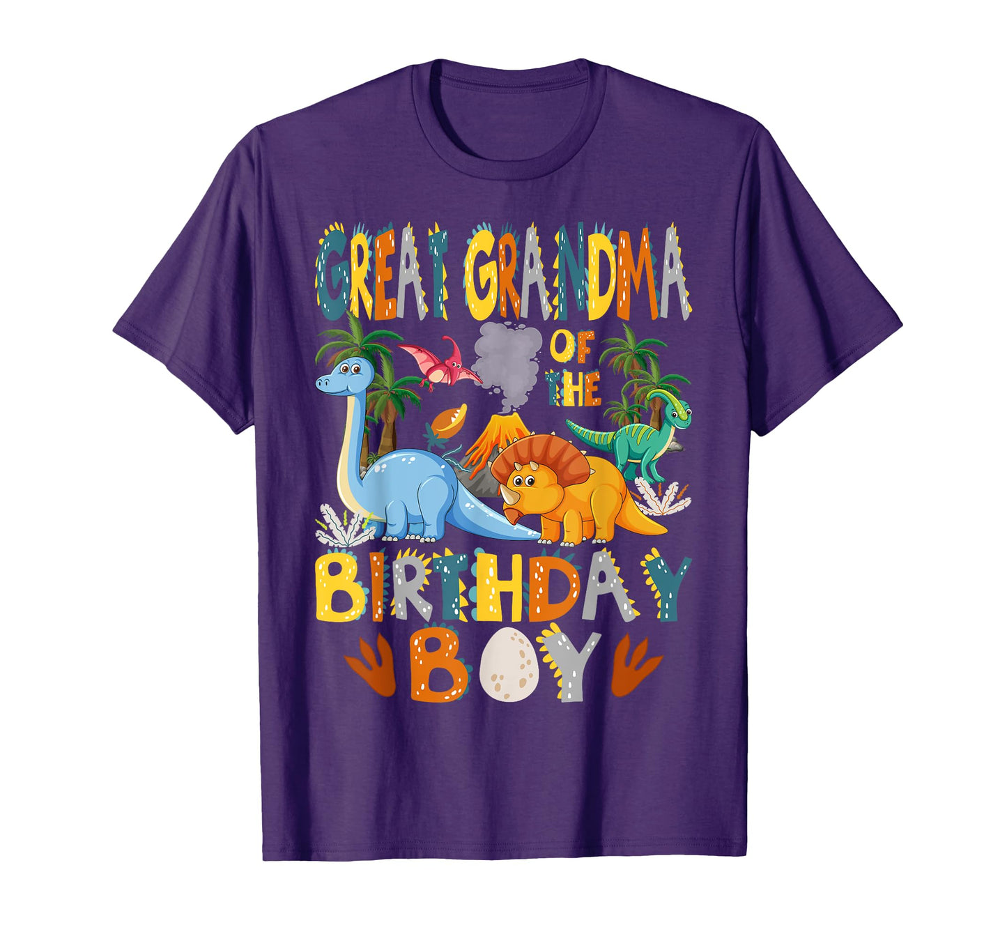 Great Grandma Of The Birthday Boy T-Rex Dinosaur Bday Party T-Shirt