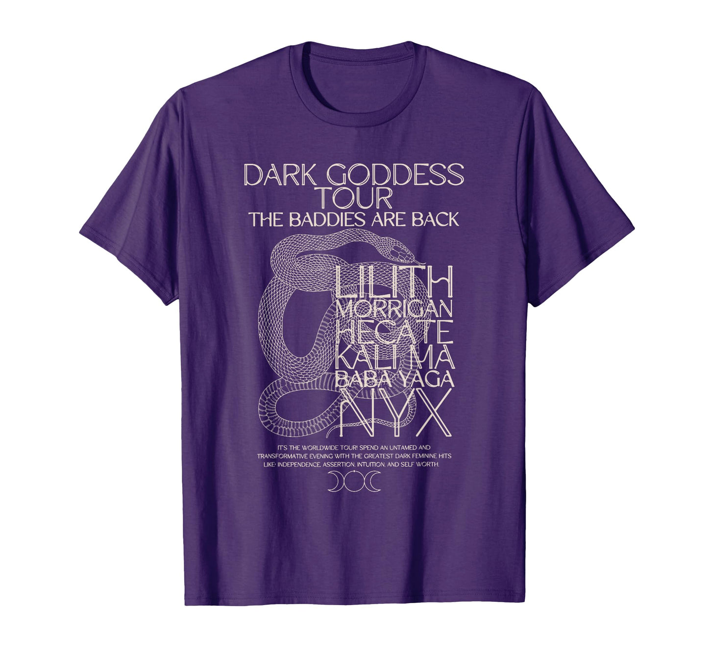 Dark Goddess Tour Nyx Lilith Hecate Morrigan Snake T-Shirt