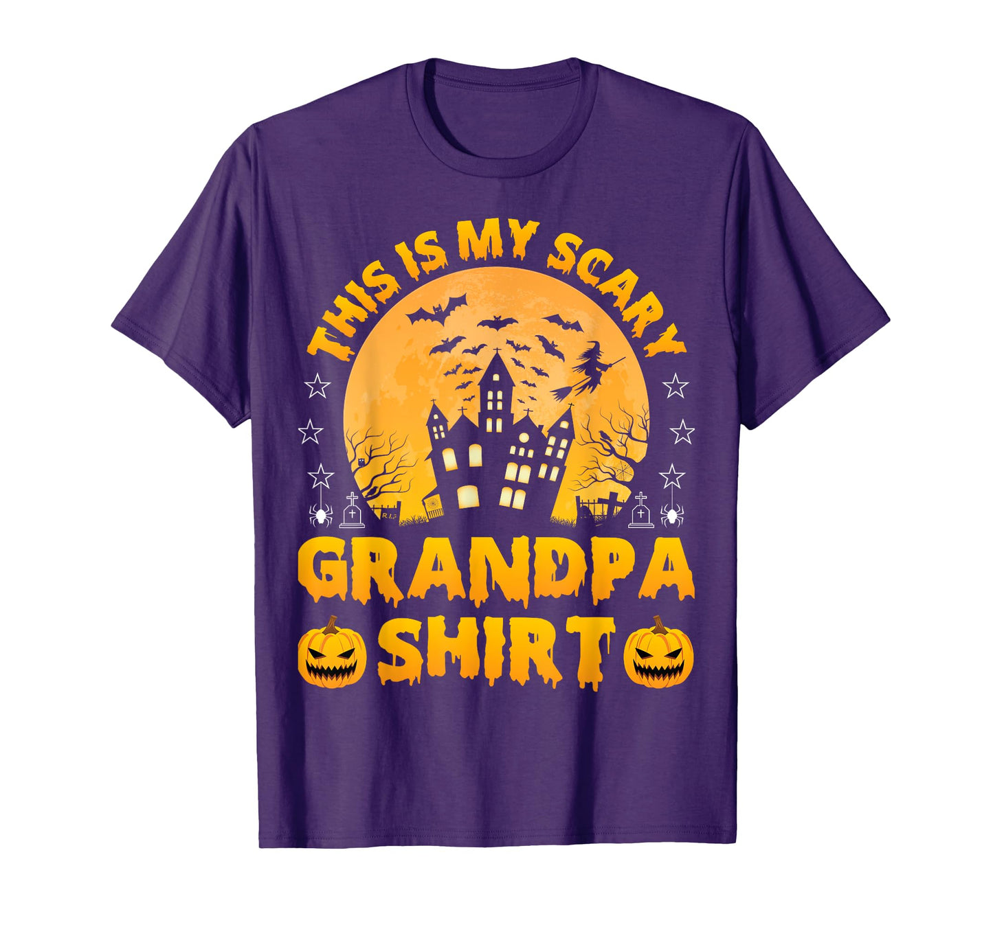 This Is My Scary Grandpa Shirt Spooky Halloween Grumpa Gifts T-Shirt