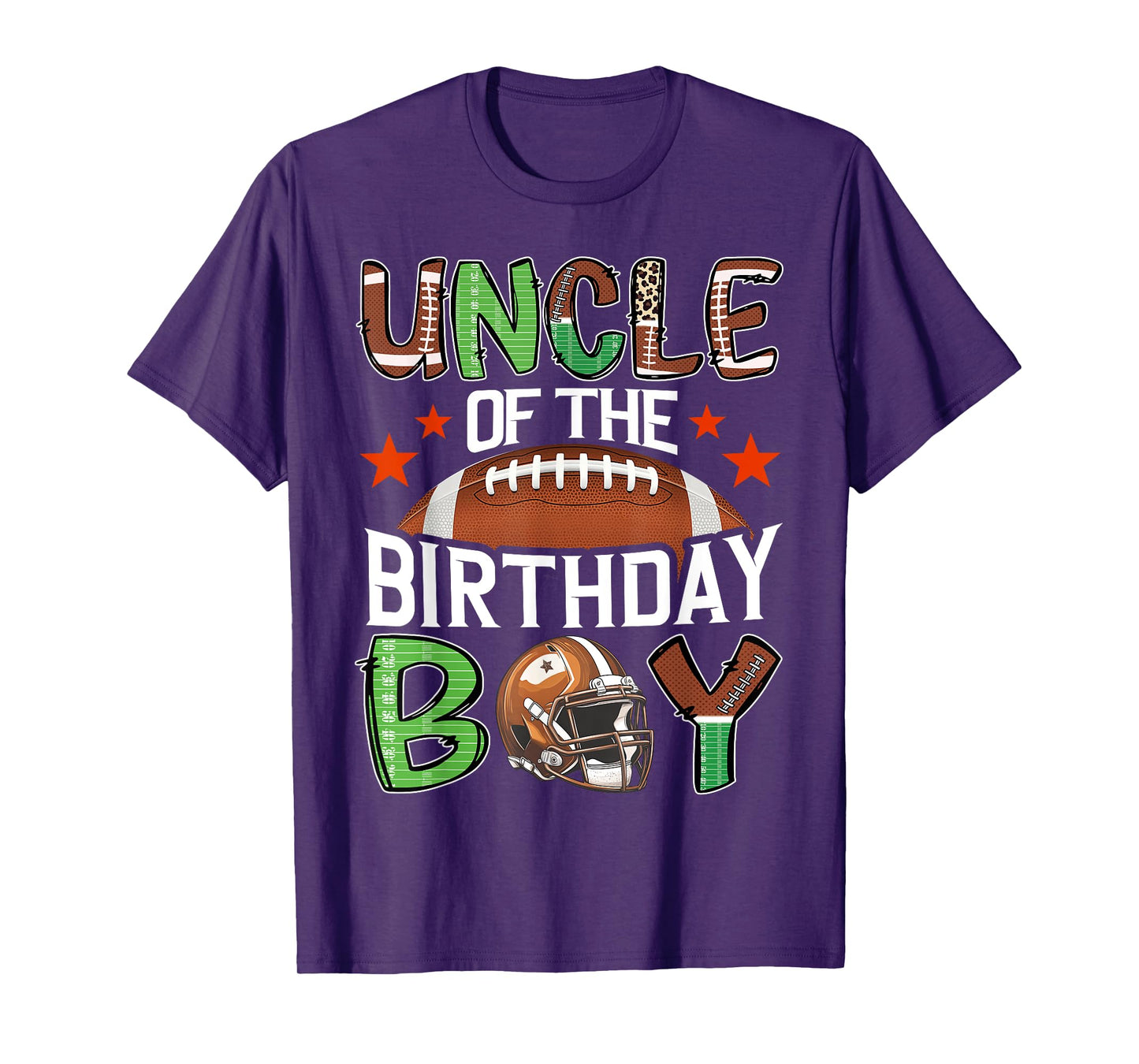 Uncle Of The Birthday Boy Game Day Football T-Shirt