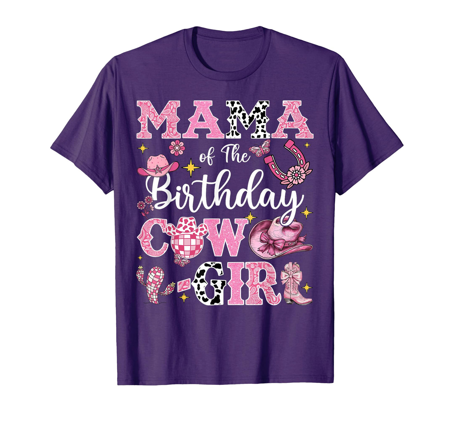 Mama Of The Birthday Cow-Girl Rodeo Mama Bday Party T-Shirt