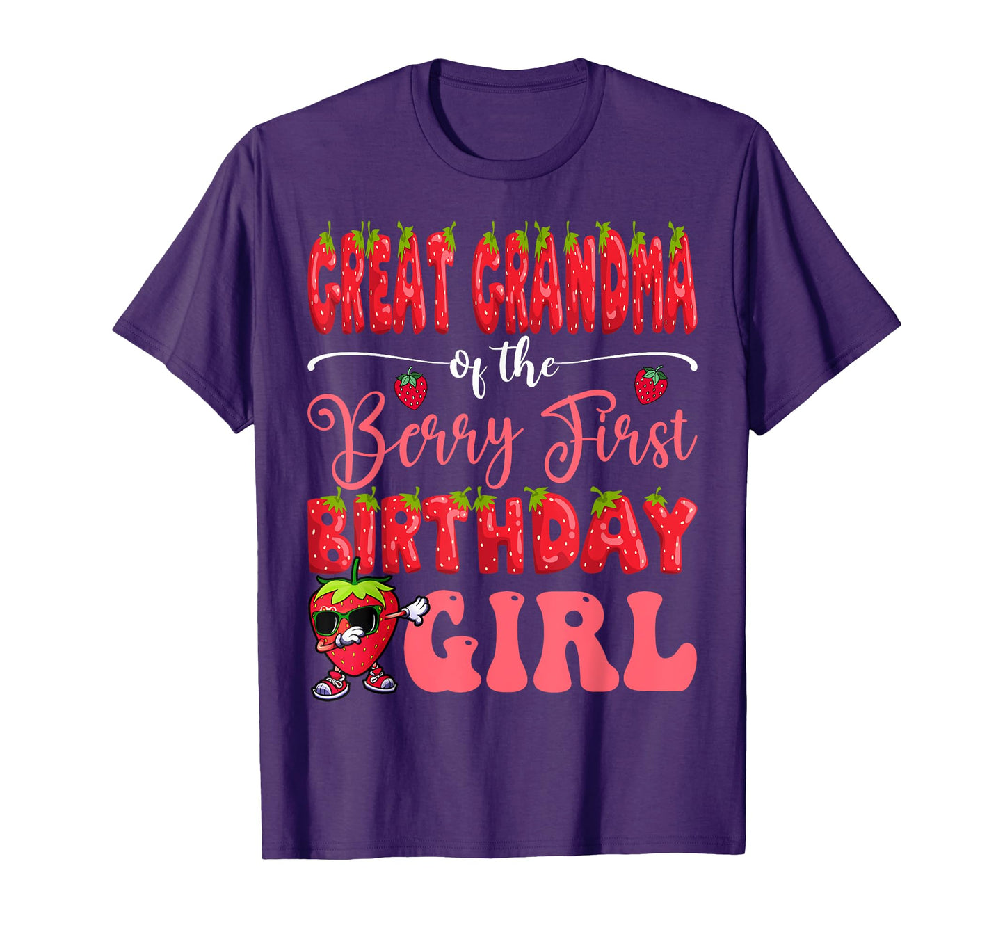 Great Grandma Of Berry First Birthday Girl Strawberry Lover T-Shirt