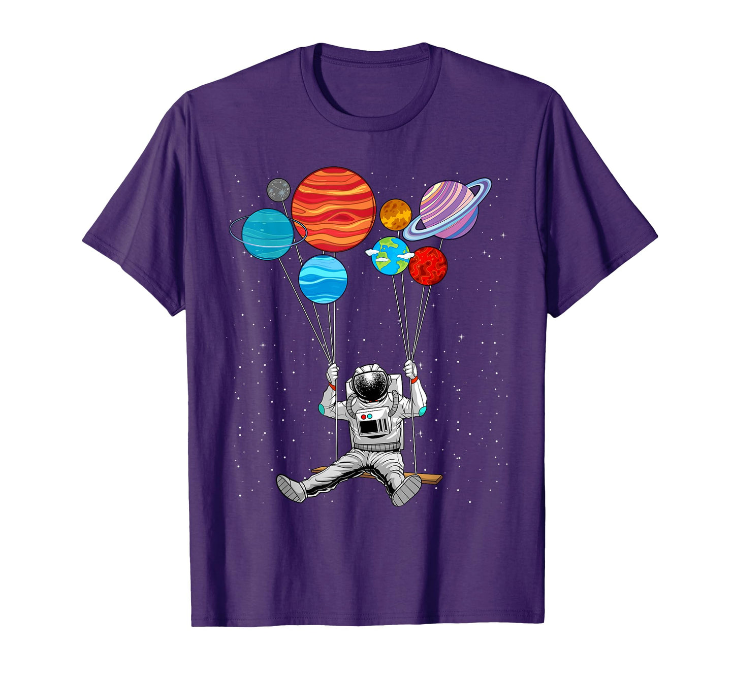 Space Themed For Men Women Outer Space Moon Galaxy Astronaut T-Shirt