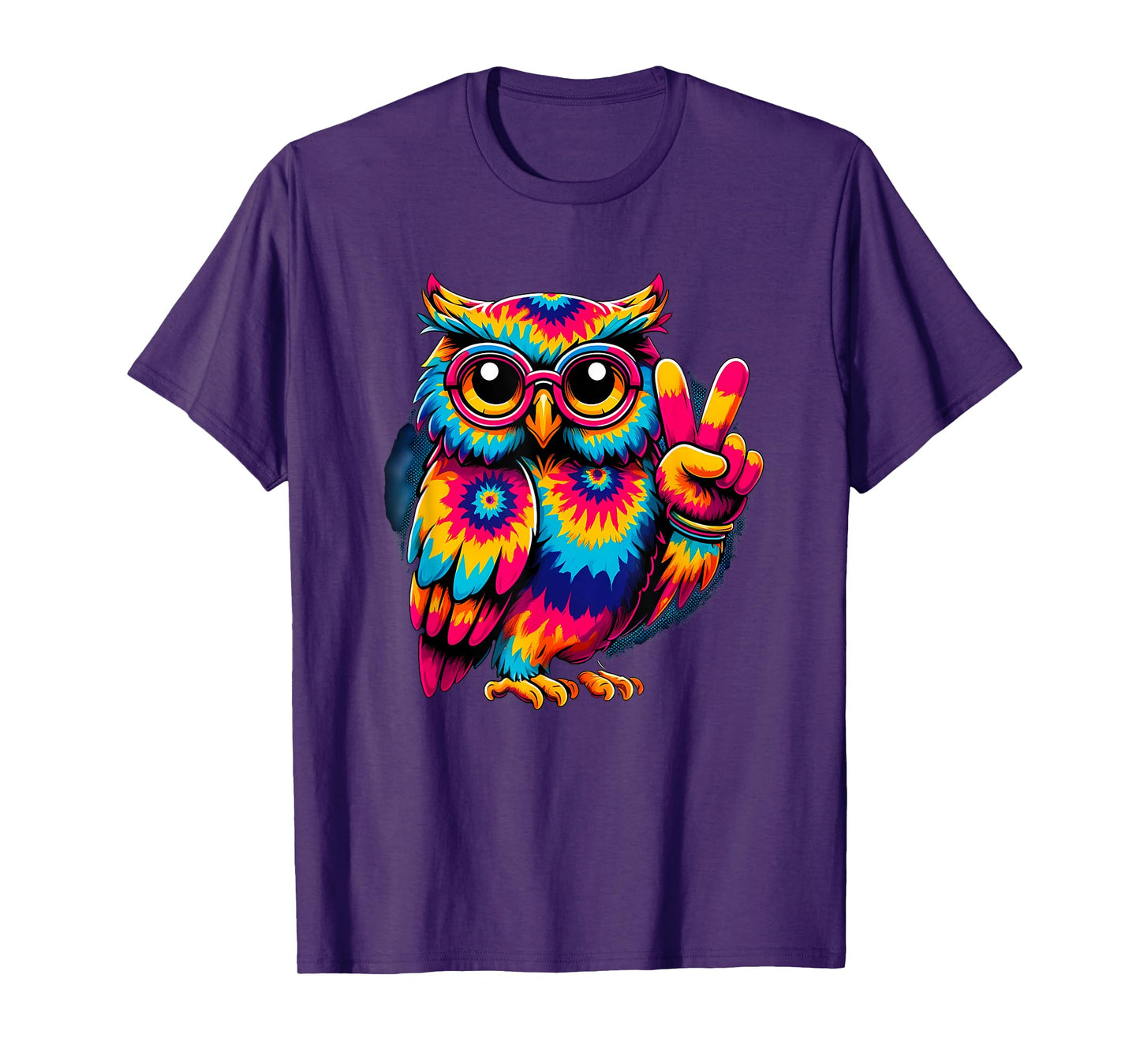 Peace Sign Tie Dye Owl T-Shirt