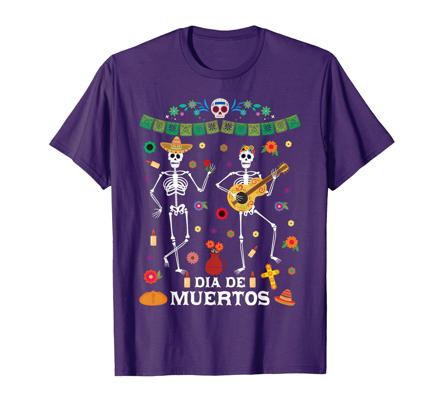 Dia De Muertos Dancing Skeleton Celebrate Halloween Party T-Shirt