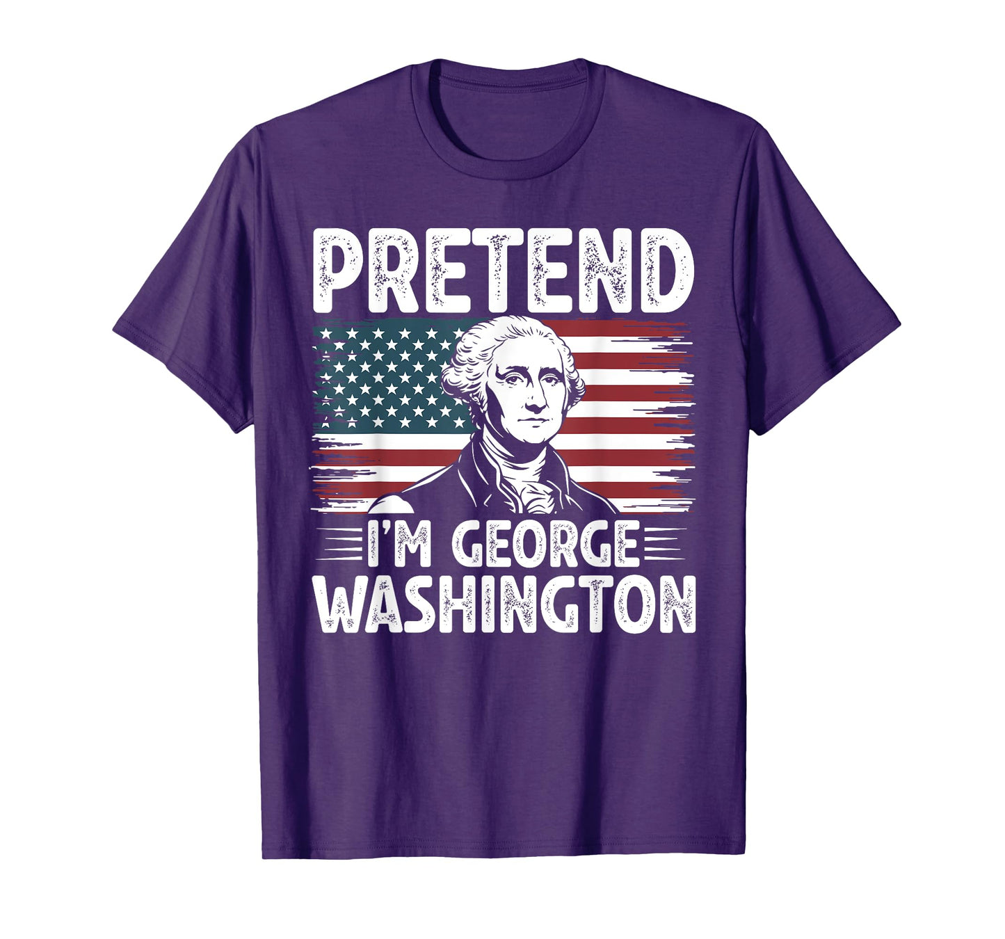 Pretend I'm George Washington Vintage Halloween Costume T-Shirt