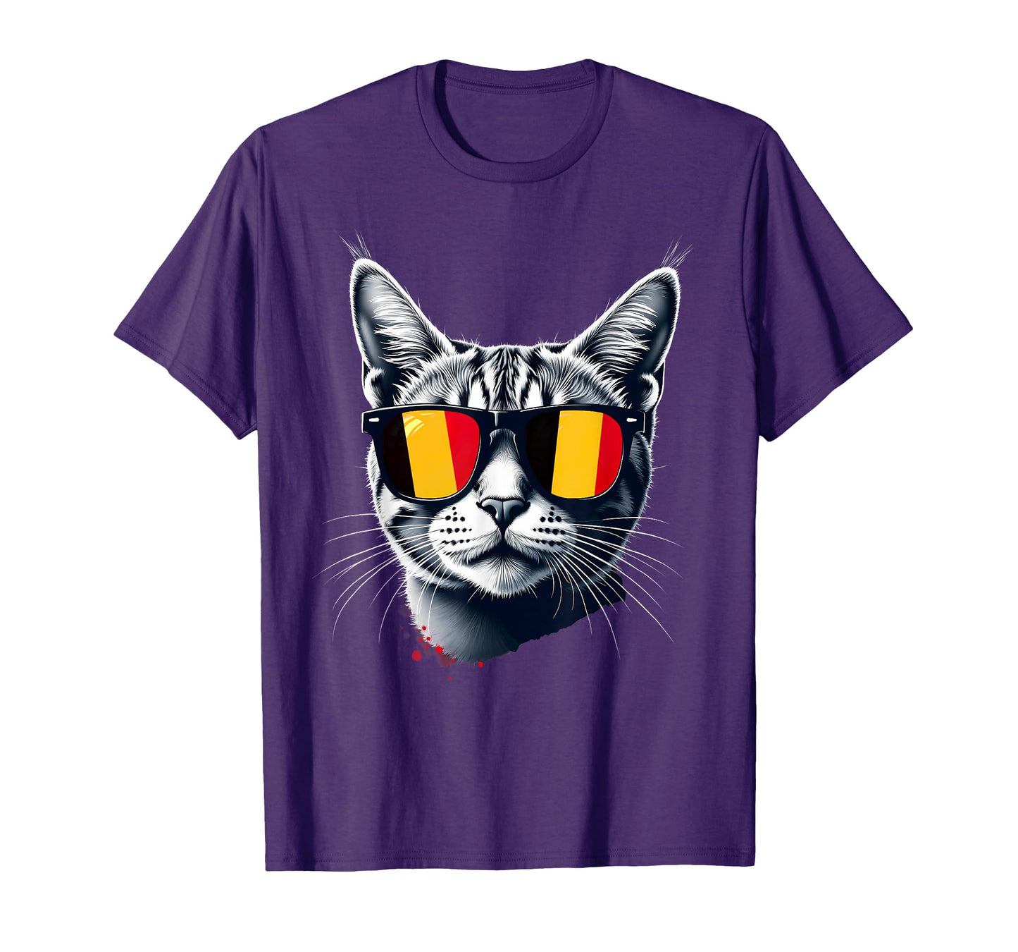 Patriotic Belgium Tabby Cat Belgian Flag T-Shirt