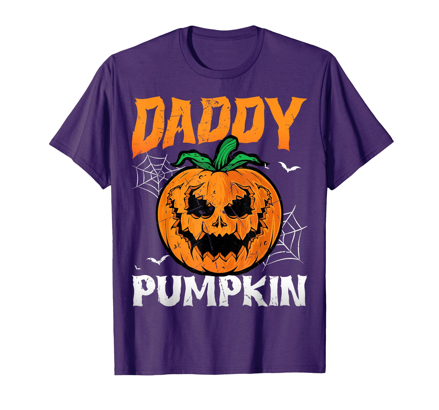 Daddy Pumpkin Spooky Ghost Horror Halloween Costume Dad T-Shirt