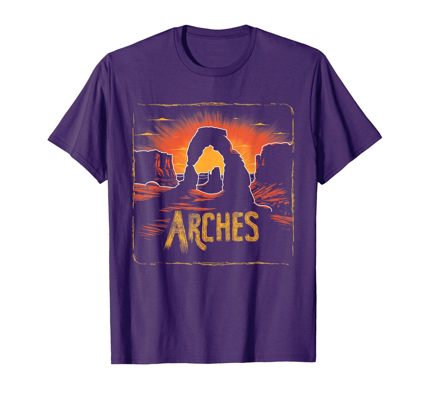 Arches - US National Park Utah Vintage Men Women Kids Retro T-Shirt