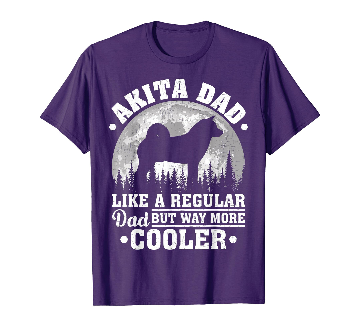 Akita Dad Like A Regular Dad Funny Akita Dog Father's Day Men T-Shirt