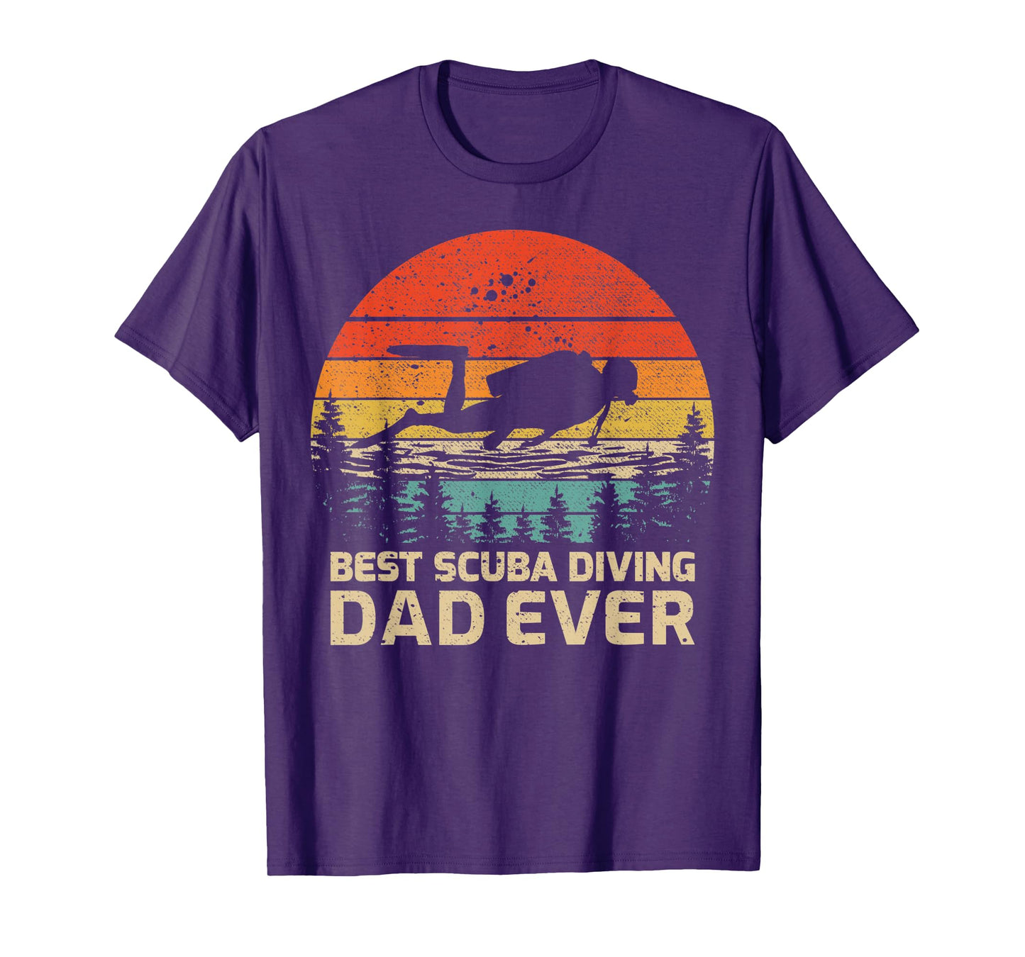 Mens Retro Vintage Best Scuba Diving Dad Ever Father's Day T-Shirt