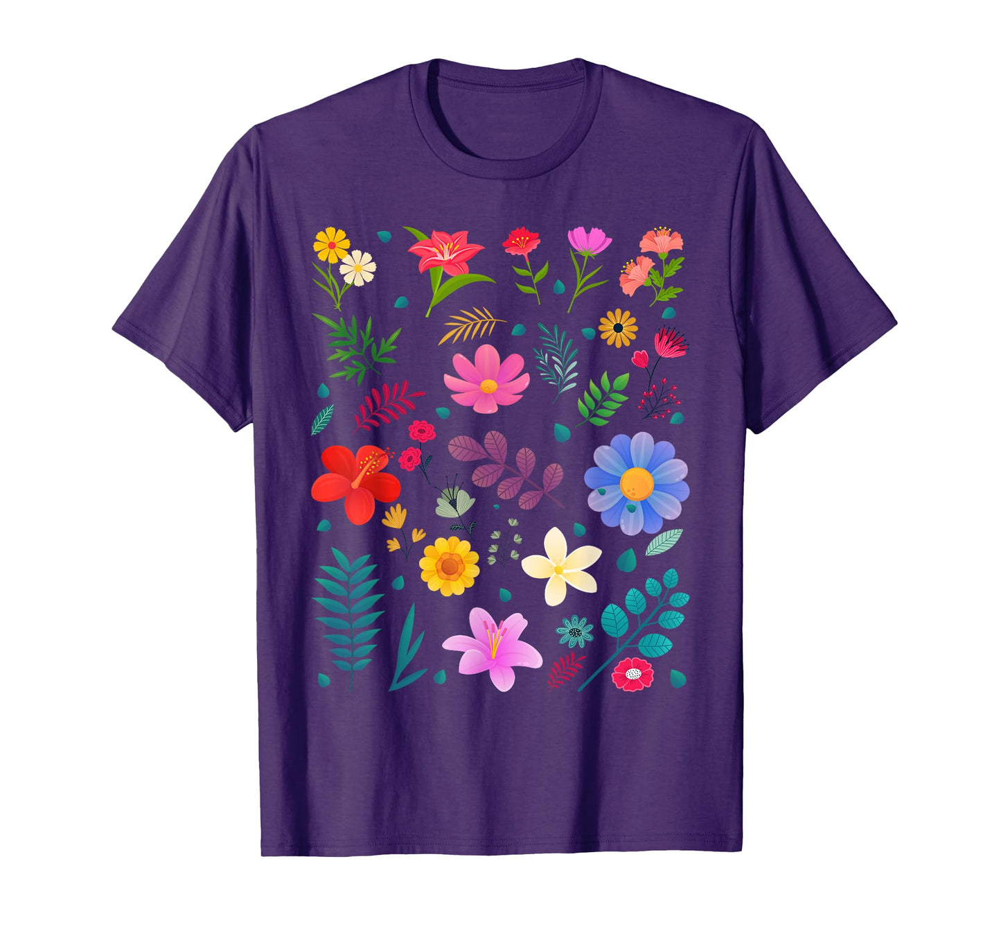 Flower Graphic Tees For Women Wildflower Floral Gardening T-Shirt