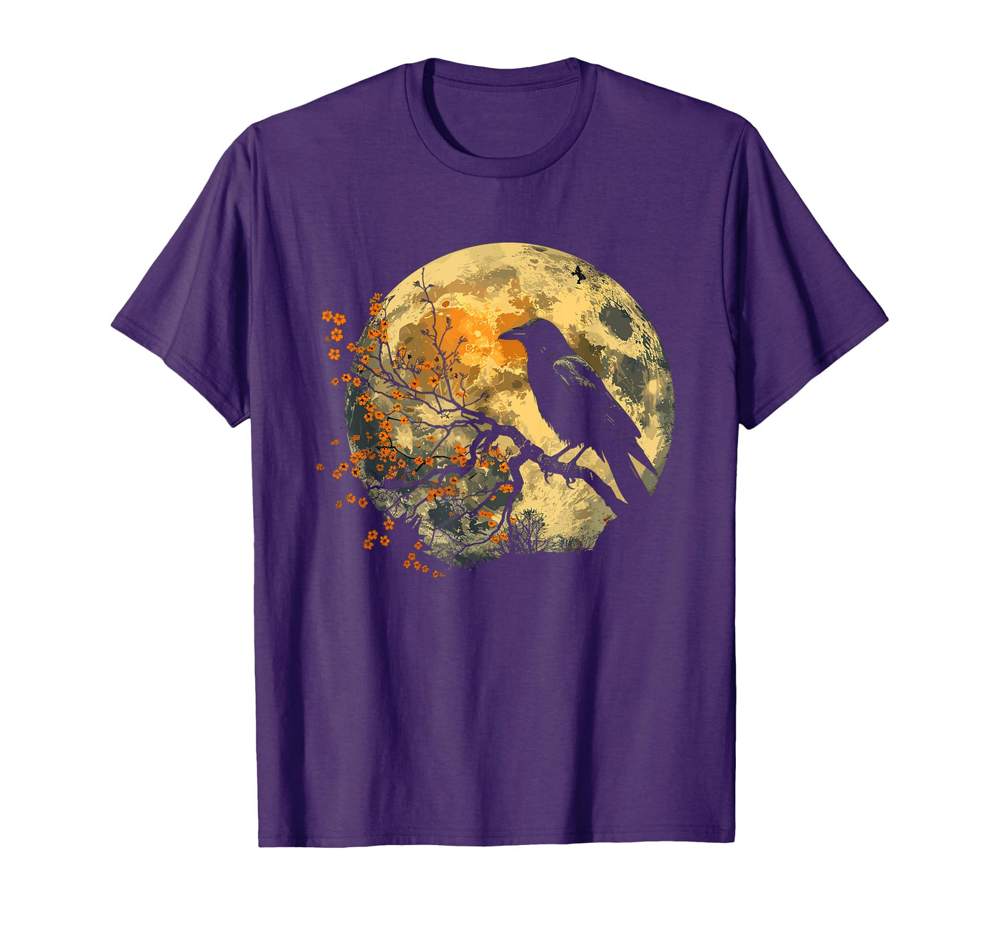 Black Raven Nature Art Crow Moon T-Shirt