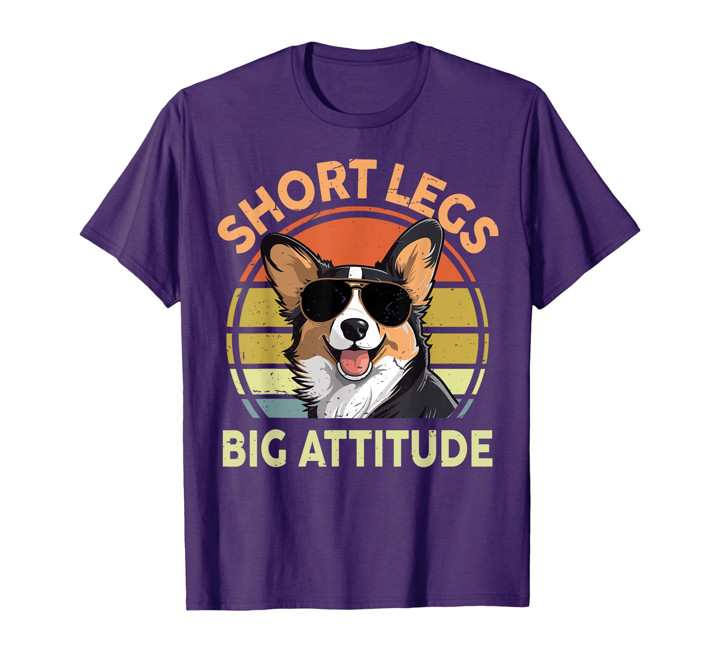 Short Legs Big Attitude Funny Corgi Men Women Dad Mom T-Shirt