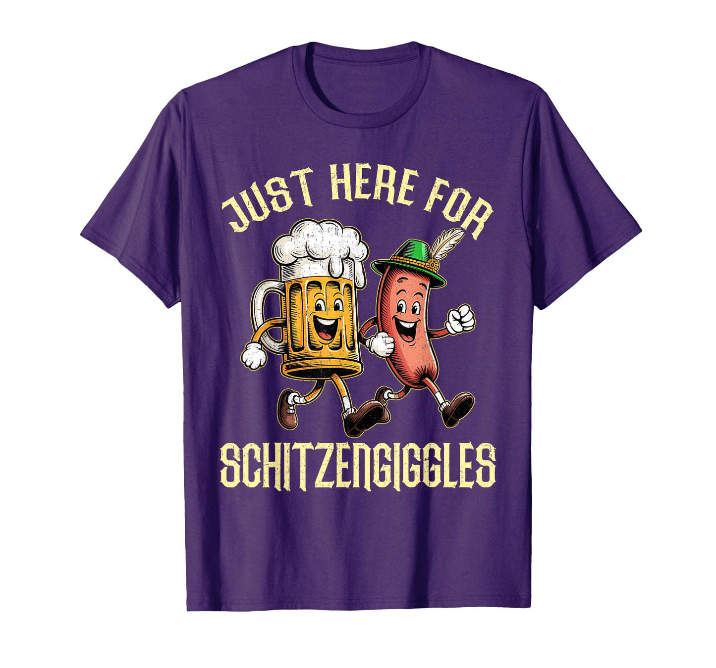 Just Here For Schitzengiggles Oktoberfest Beer Party Adults T-Shirt