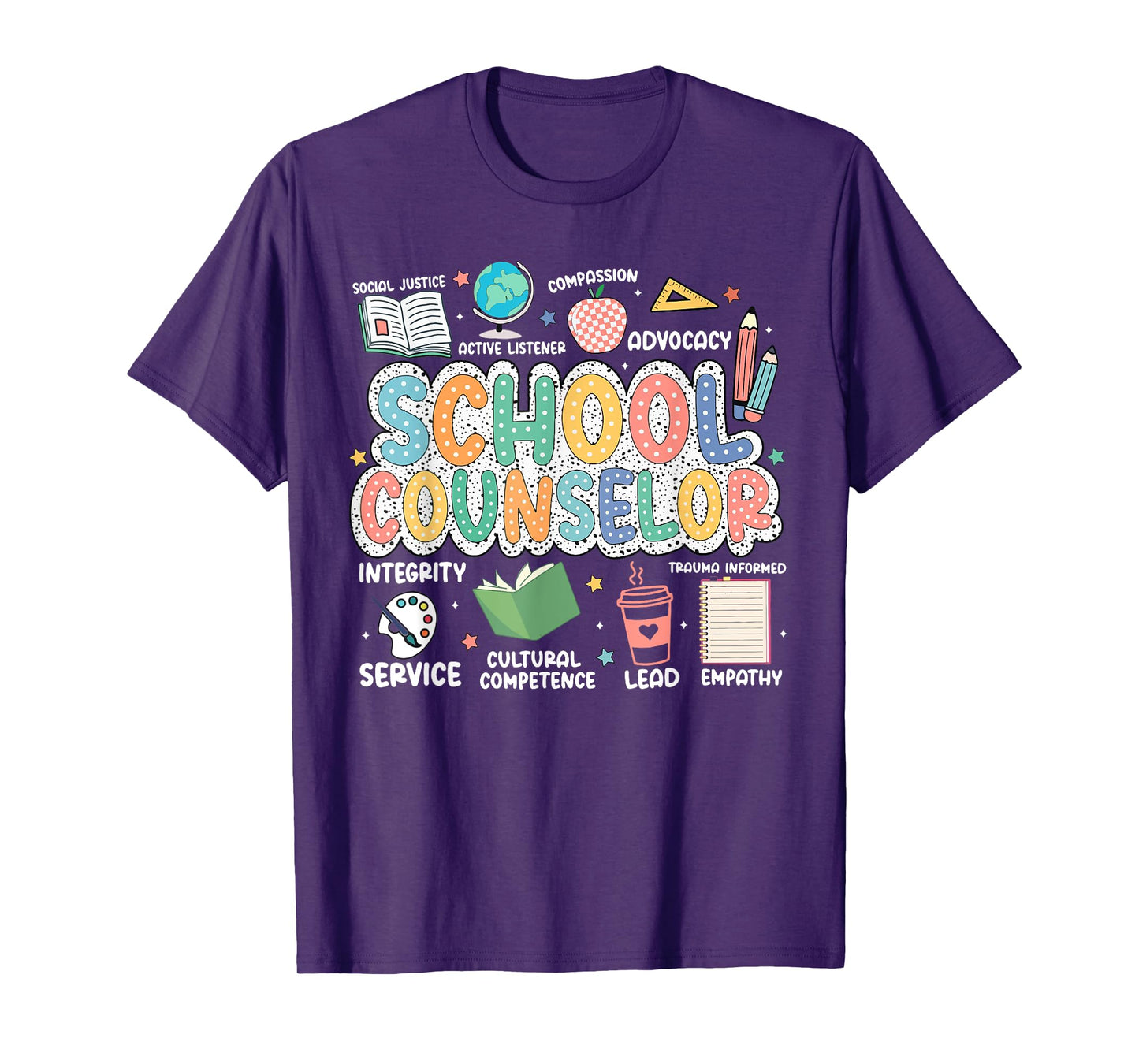 Retro School Counselor Counseling Teacher Appreciation T-Shirt
