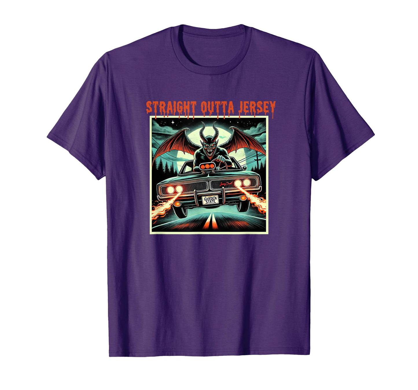 The Cruising Cryptid - Jersey Devil Funny Tee T-Shirt