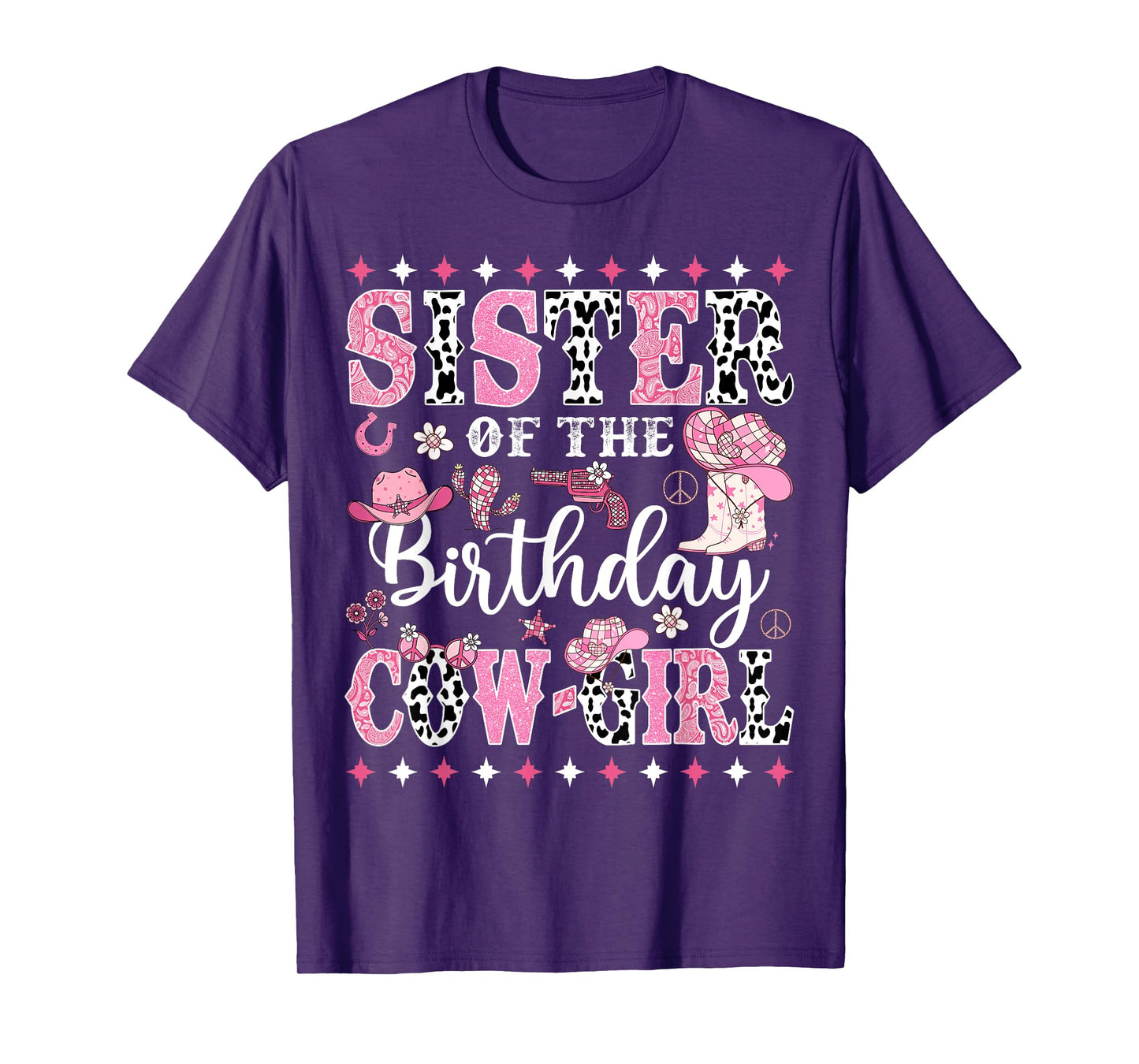 Sister Of The Birthday CowGirl Rodeo CowGirl Birthday T-Shirt