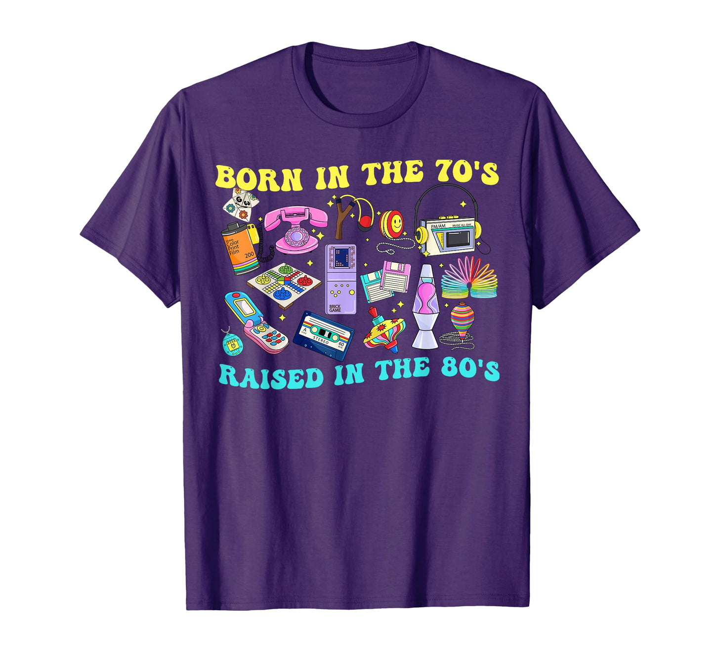 Born In The 70's Raised In The 80's & 1980s Vintage T-Shirt