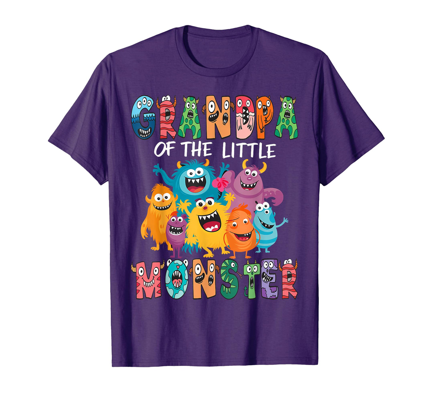 Grandpa Of The Little Monster Kids 1St Birthday Party T-Shirt