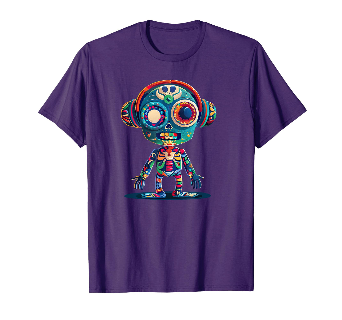Skull with Headphones Music T-Shirt