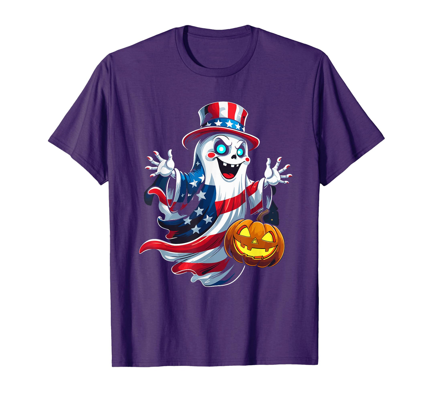 Happy 4th Of July Patriotic Halloween Funny Men Women Kids T-Shirt