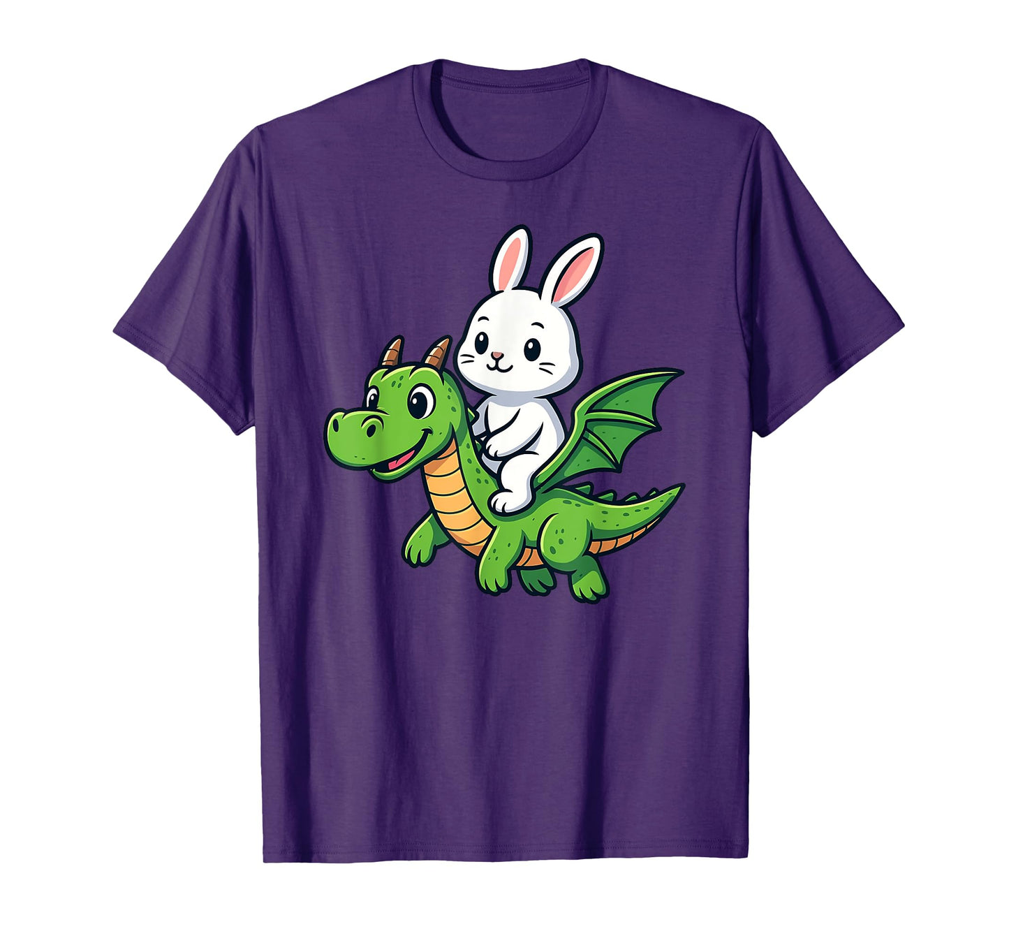 Funny Rabbit Bunny Dragon Riding Zoo Day Boys Girls Kids T-Shirt